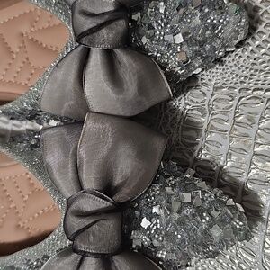 Silver Sequin Women's Flats